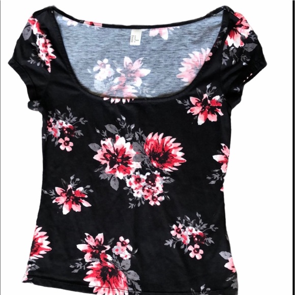 SOLD*Final price *Black floral cotton shirt - Picture 2 of 3